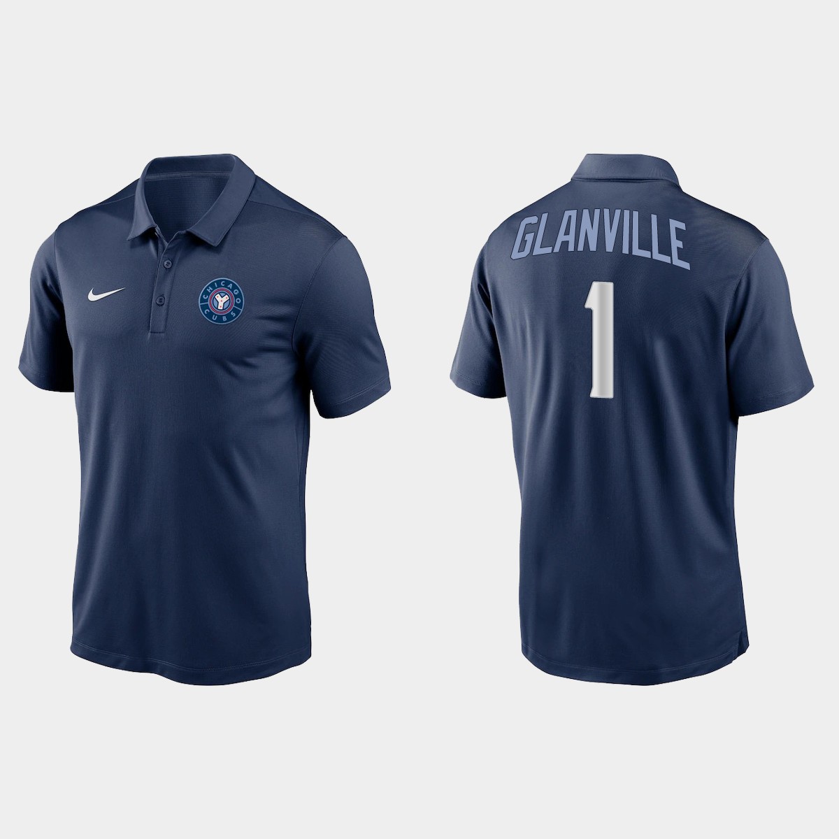 Chicago Cubs #1 Doug Glanville Men's Nike 2021 City Connect Polo - Navy