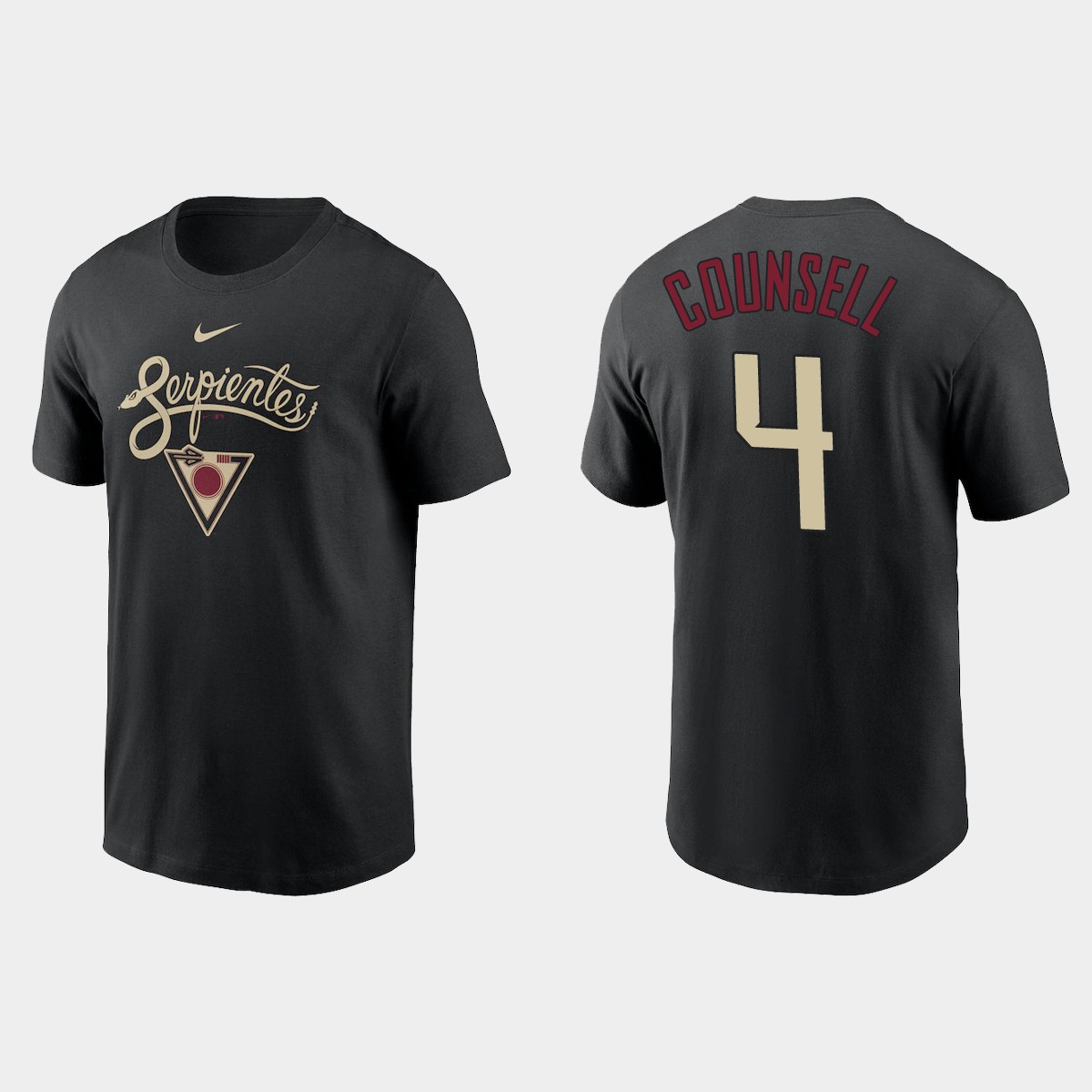 Arizona Diamondbacks #4 Craig Counsell Men's Nike 2021 City Connect Graphic T-Shirt Black