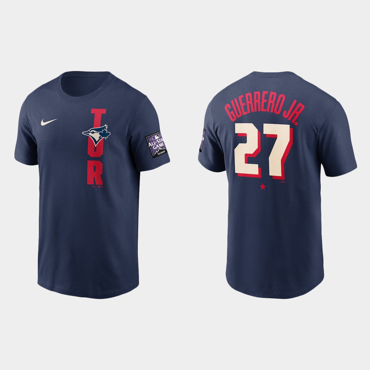 Toronto Blue Jays #27 Vladimir Guerrero Jr. Men's 2021 Mlb All Star Game Navy T-Shirt