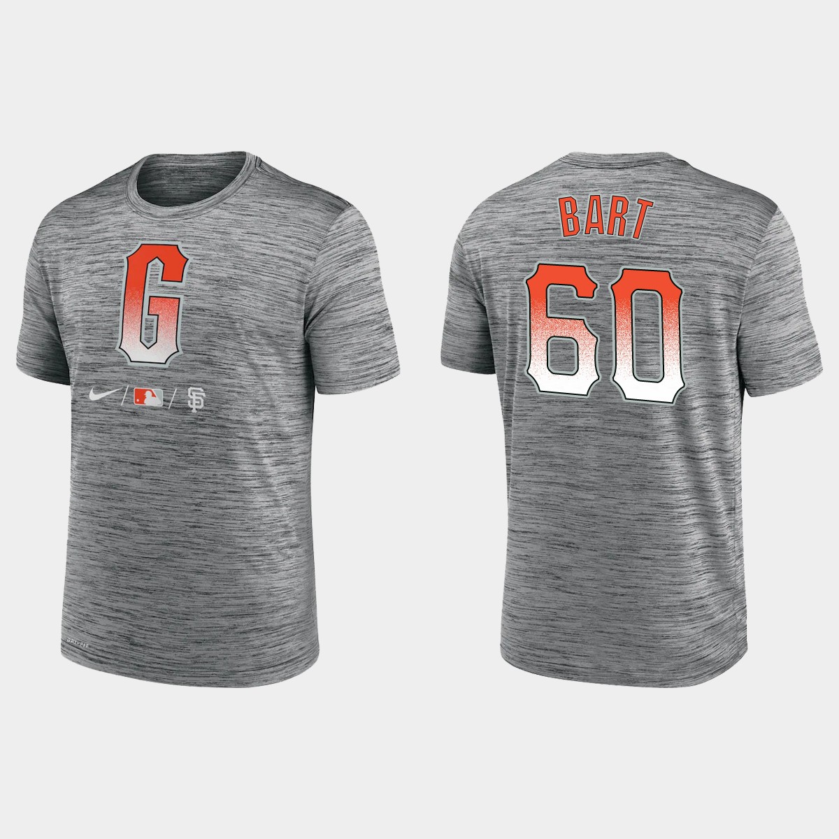 San Francisco Giants #60 Joey Bart Men's 2021 City Connect Anthracite T-shirt