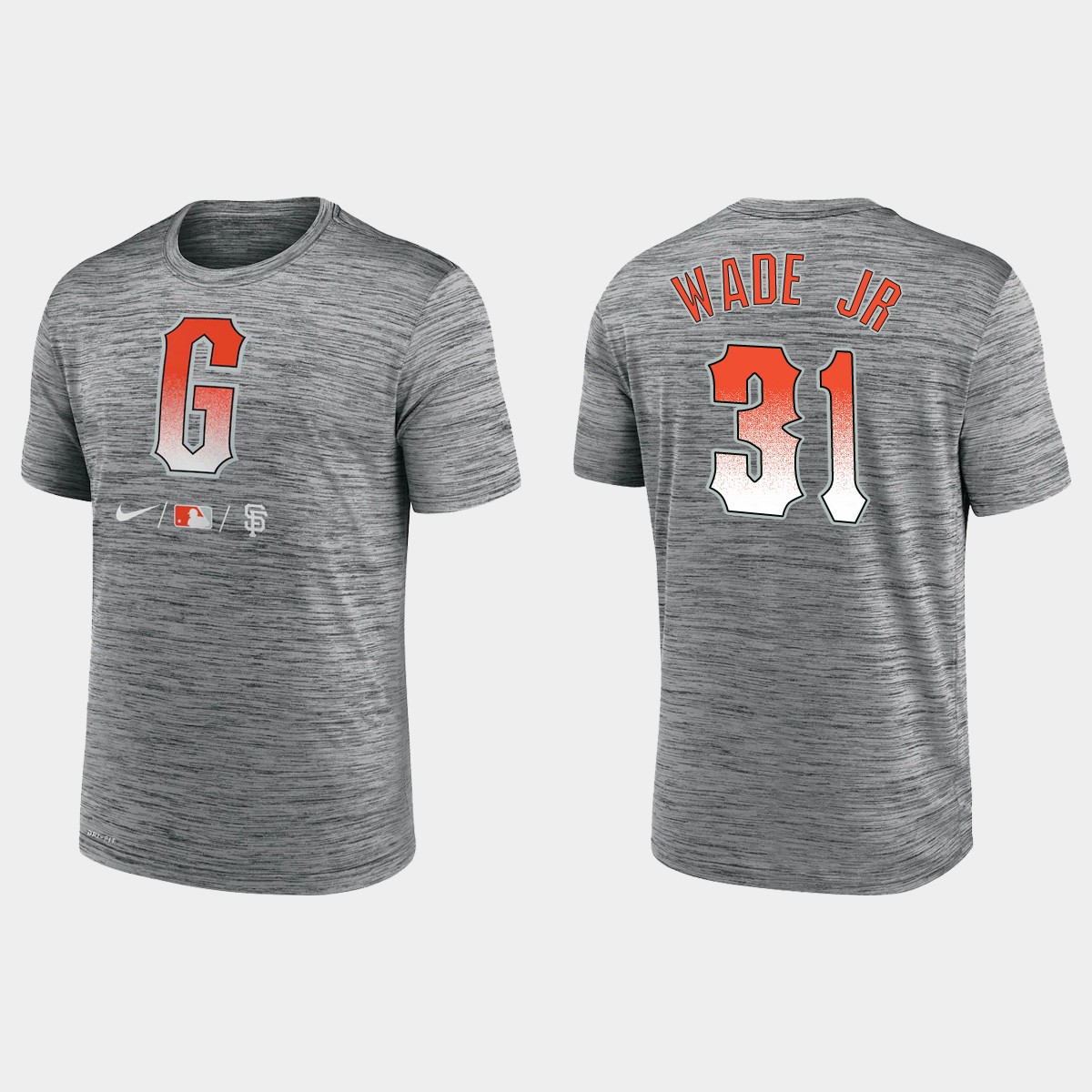 San Francisco Giants #31 Lamonte Wade Jr. Men's 2021 City Connect Anthracite T-shirt