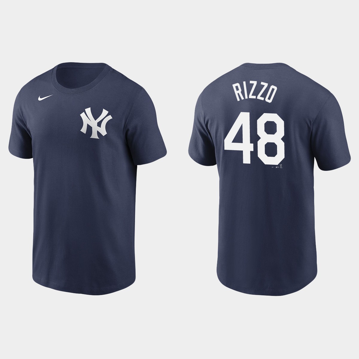 Nike Yankees #48 Anthony Rizzo Name & Number MLB T-Shirt Navy