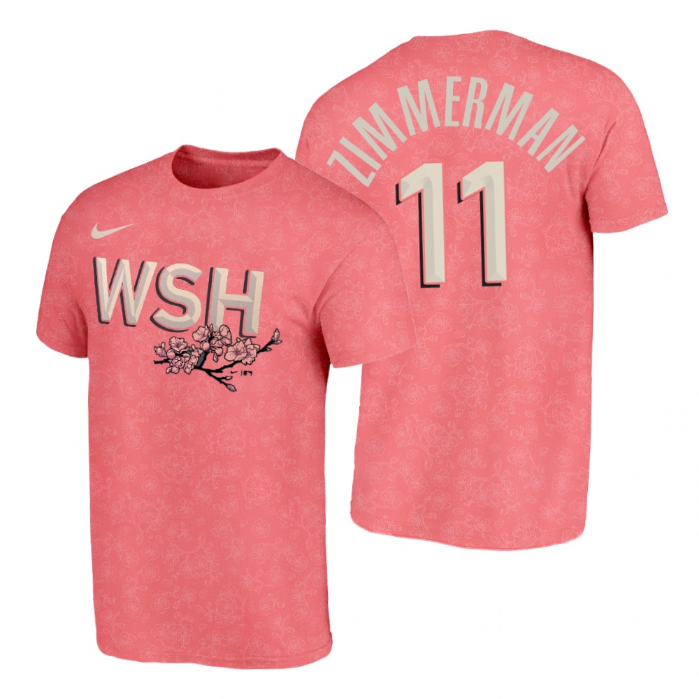 Washington Nationals #11 Ryan Zimmerman Men's Nike Pink 2023 City Connect T-Shirt