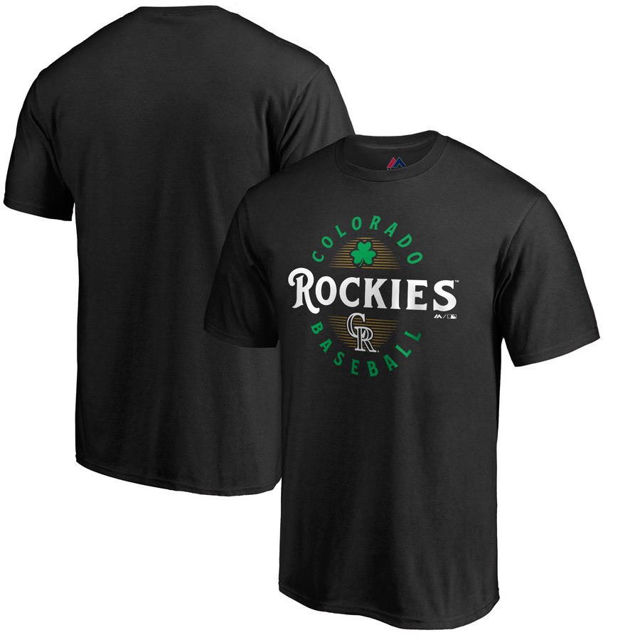 Colorado Rockies Majestic Forever Lucky T-Shirt Black
