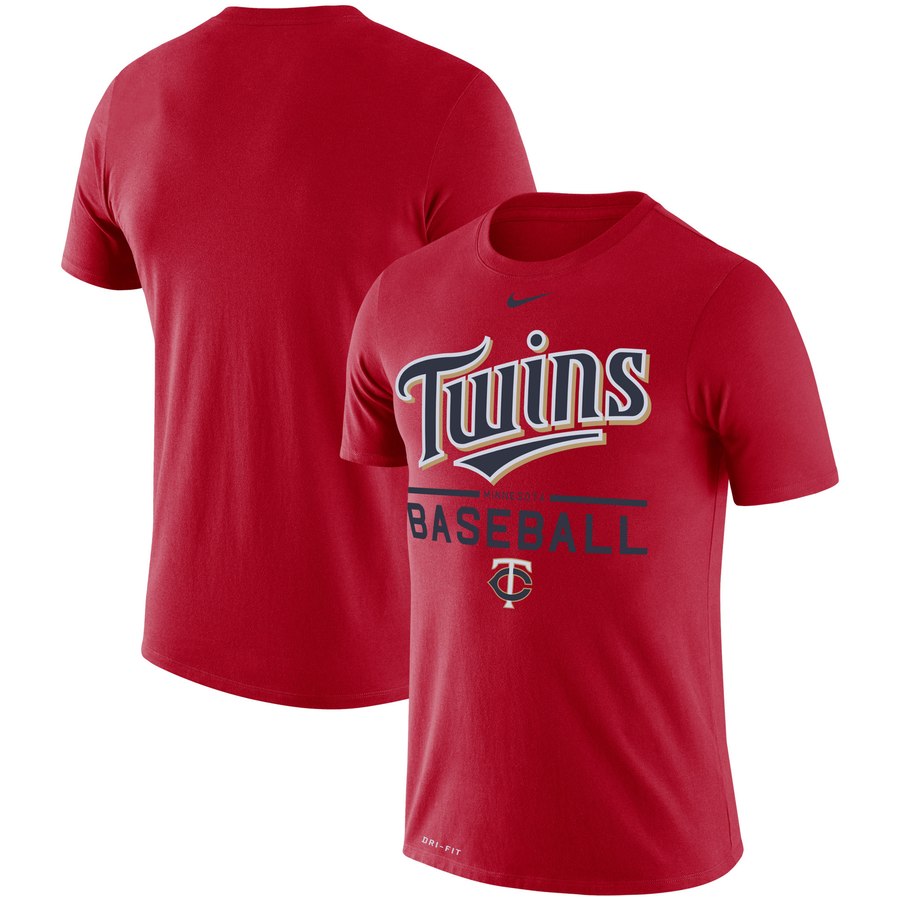 Minnesota Twins Nike Wordmark Practice Performance T-Shirt Red
