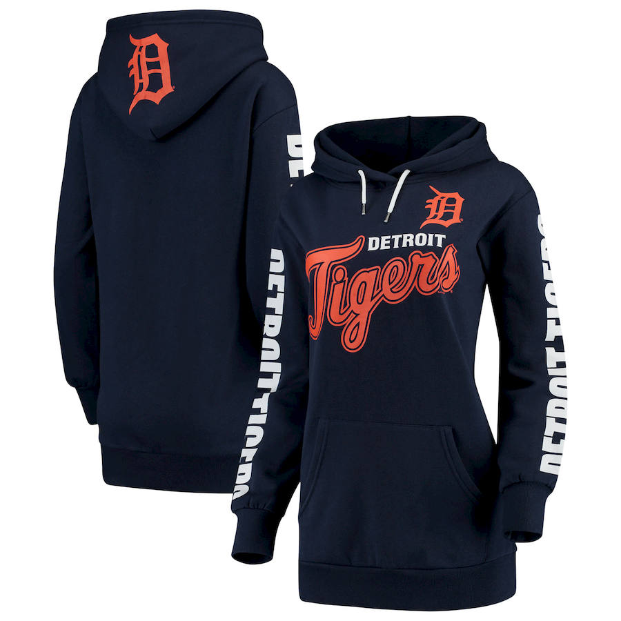 Detroit Tigers G-III 4Her by Carl Banks Women's Extra Innings Pullover Hoodie Navy