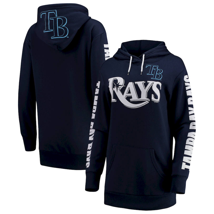 Tampa Bay Rays G-III 4Her by Carl Banks Women's Extra Innings Pullover Hoodie Navy