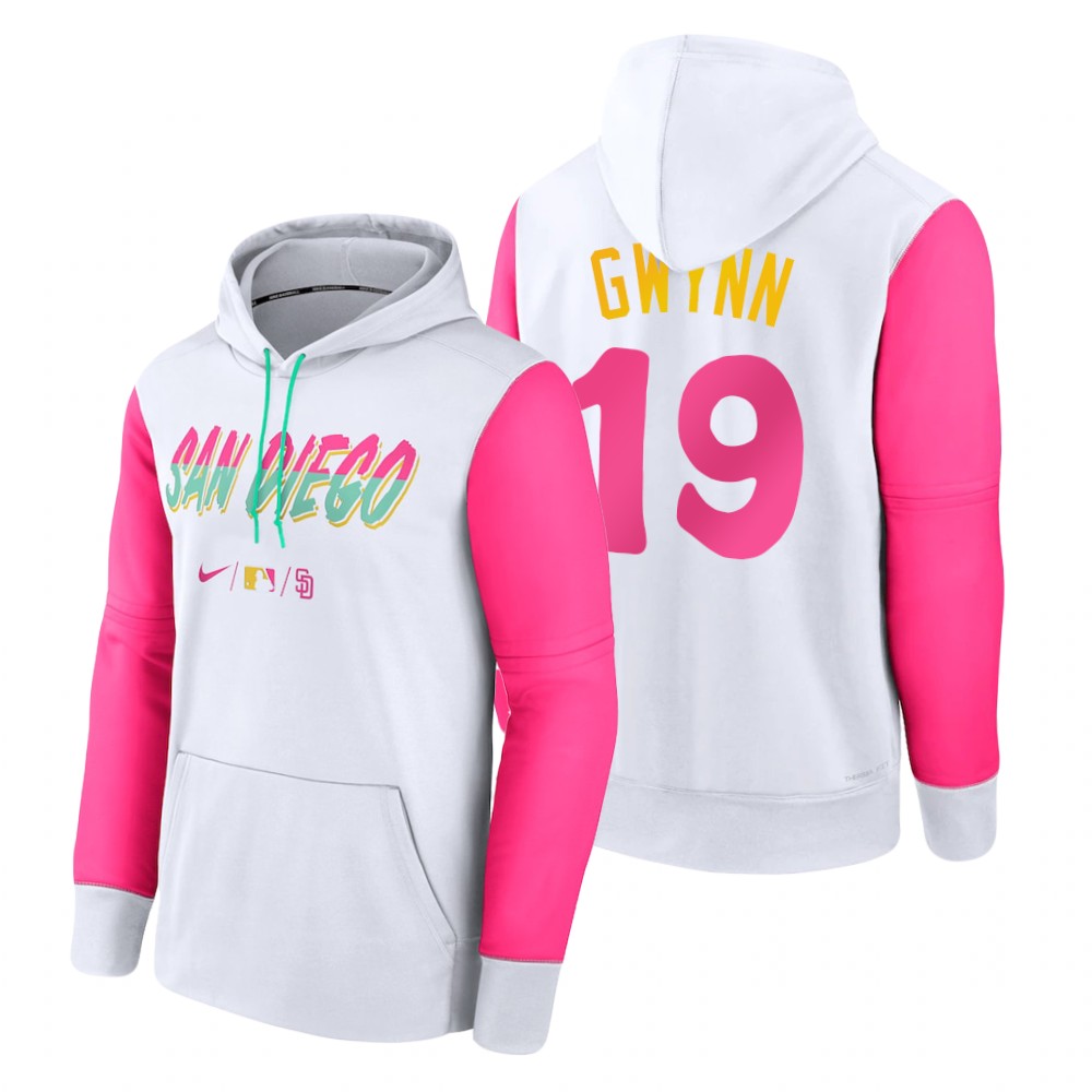 San Diego Padres #19 Tony Gwynn Men's Nike MLB 2022 City Connect Hoodie - White