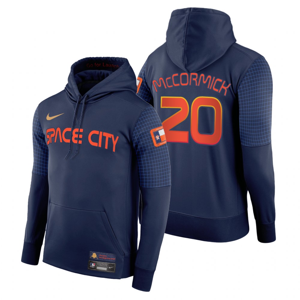 Houston Astros #20 Chas McCormick 2022 City Connect Navy Hoodie