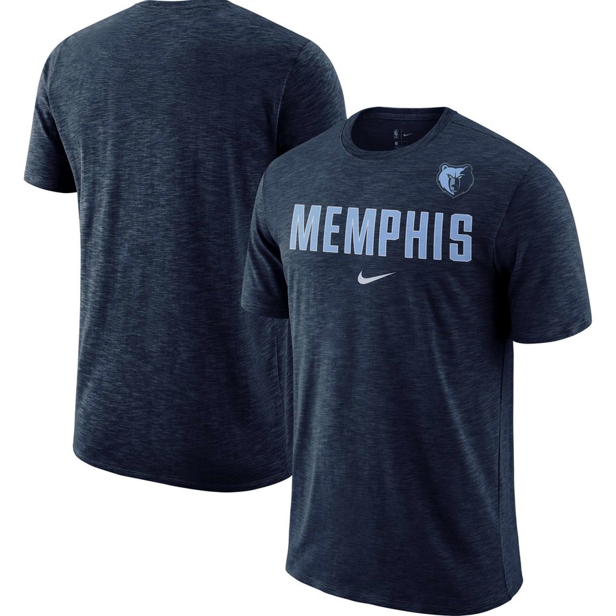 Memphis Grizzlies Nike Essential Facility Slub Performance T-Shirt Navy