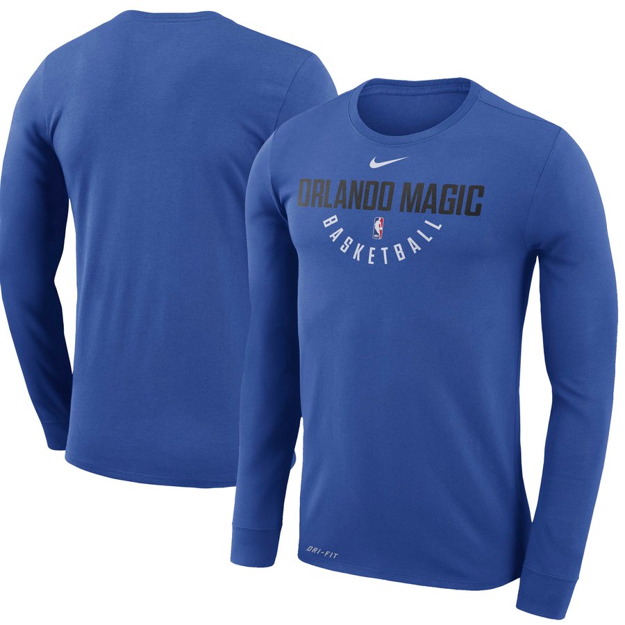 Orlando Magic Nike Practice Long Sleeve Performance T-Shirt Blue