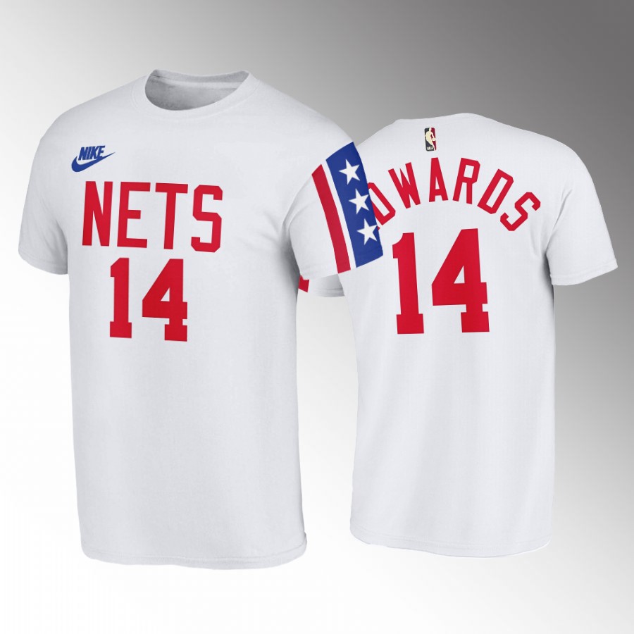 Nike Nets #14 Kessler Edwards White NBA 2022-23 Men's Classic Edition T-Shirts