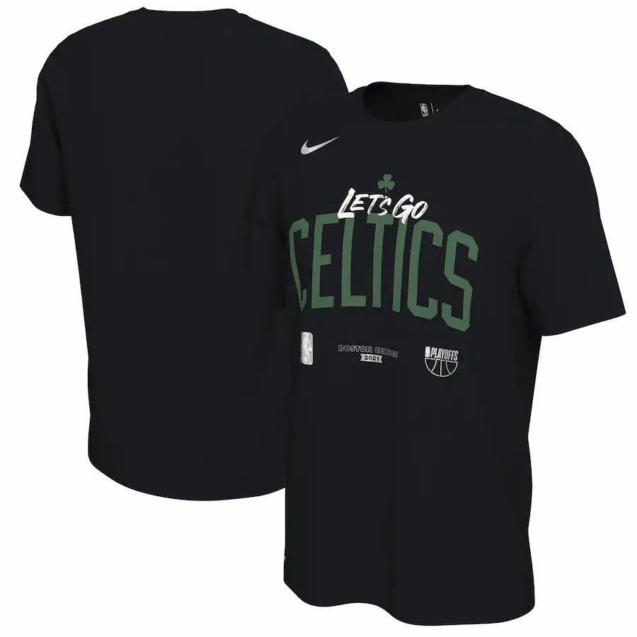 Boston Celtics Nike 2021 NBA Playoffs Bound Mantra T-Shirt - Black