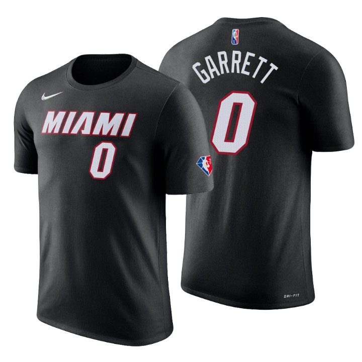 Miami Heat #0 Marcus Garrett Black Men's Nike 2021-22 NBA 75th Anniversary Diamond T-Shirt