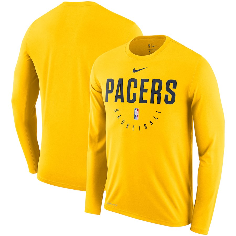 Indiana Pacers Nike Practice Performance Legend Long Sleeve T-Shirt Gold