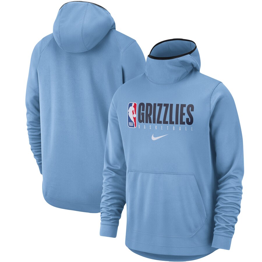 Memphis Grizzlies Nike Spotlight Practice Performance Pullover Hoodie Light Blue