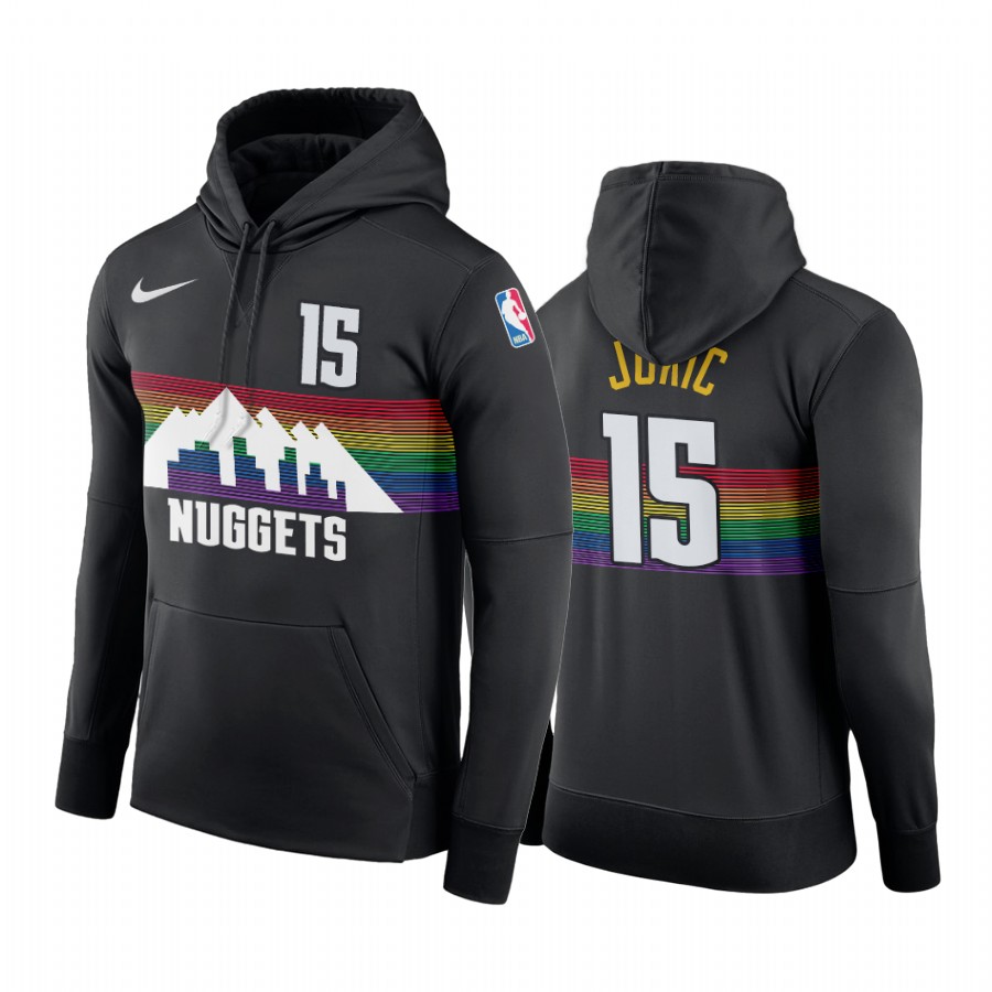 Nike Nuggets #15 Nikola Jokic Men's 2019-20 Black City Edition NBA Hoodie