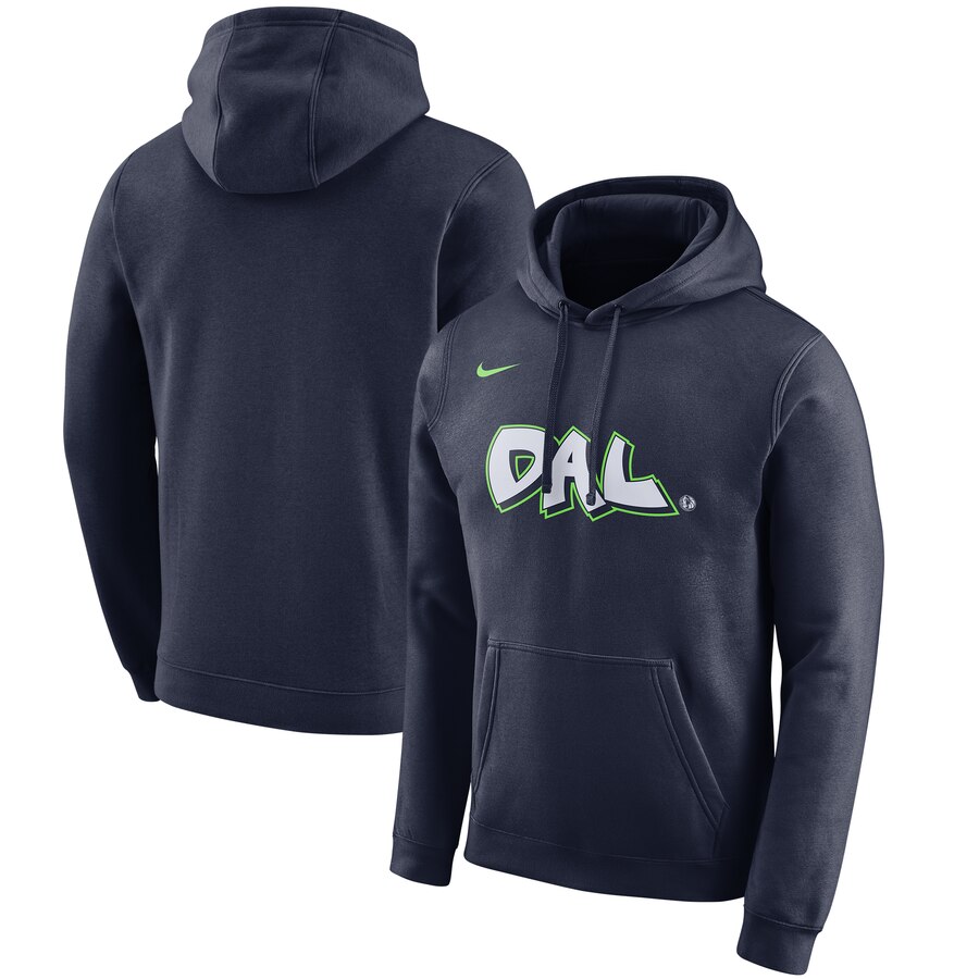 Men's Dallas Mavericks Nike Navy 2019-20 City Edition Club Pullover Hoodie