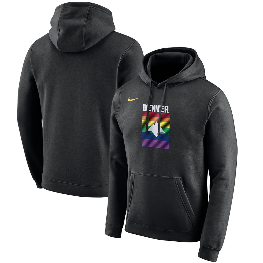 Men's Denver Nuggets Nike Black 2019-20 City Edition Club Pullover Hoodie