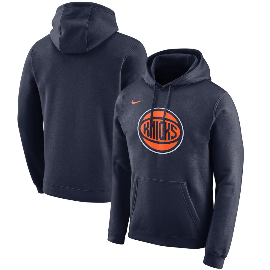 Men's New York Knicks Nike Navy 2019-20 City Edition Club Pullover Hoodie