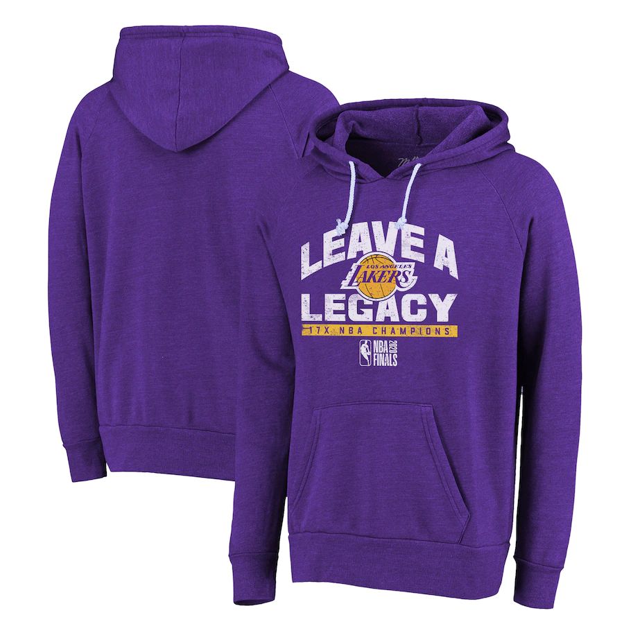 Los Angeles Lakers 2020 NBA Finals Champions Tri-Blend Pullover Hoodie Purple