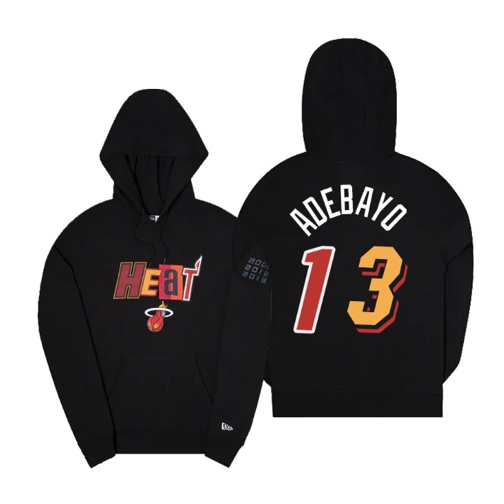 Nike Heat #13 Bam Adebayo Men's 2022-23 City Edition NBA Hoodie - Cherry Blossom Black