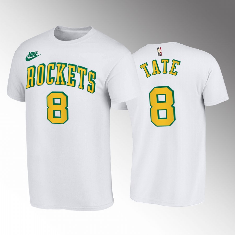 Nike Rockets #8 Jae-Sean Tate Men's White NBA 2022-23 Classic Edition Jersey