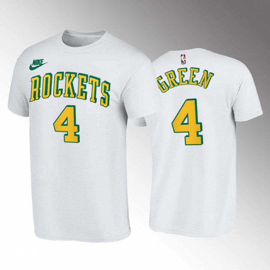 Nike Rockets #4 Jalen Green Men's White NBA 2022-23 Classic Edition Jersey
