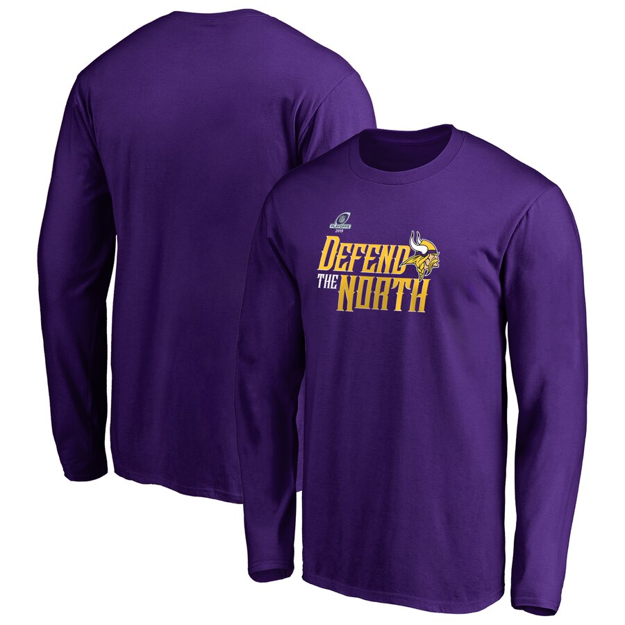 Minnesota Vikings 2019 NFL Playoffs Bound Hometown Checkdown Long Sleeve T-Shirt Purple
