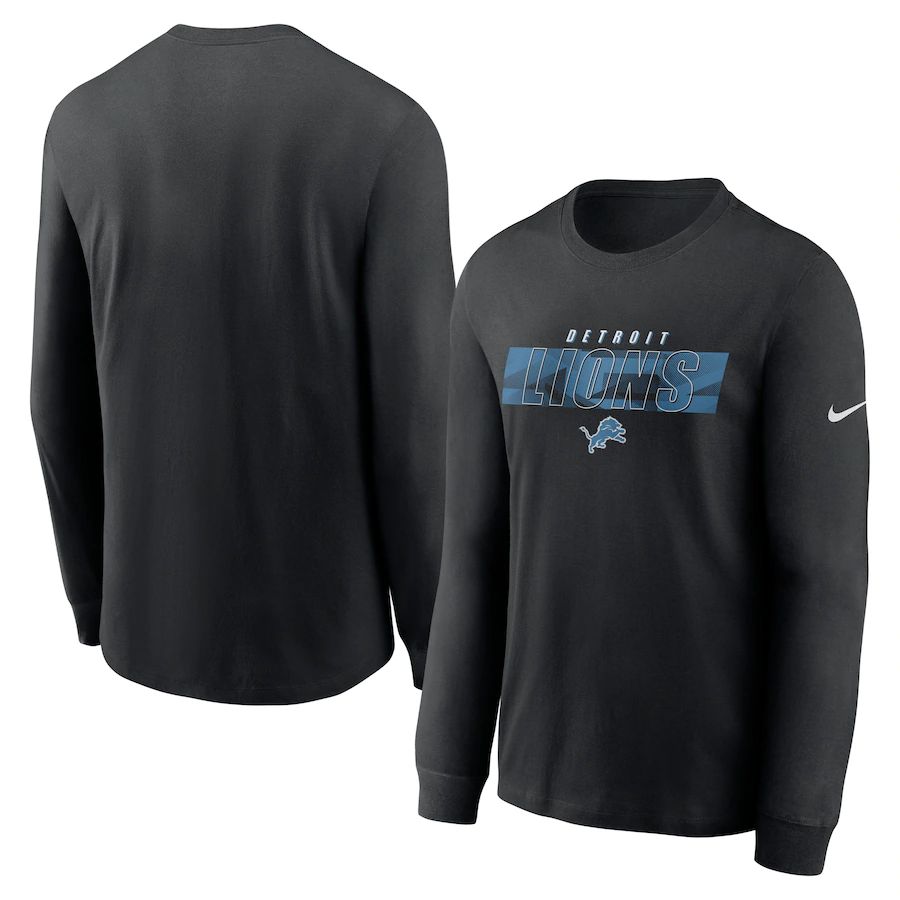 Detroit Lions Nike Fan Gear Playbook Long Sleeve T-Shirt Black
