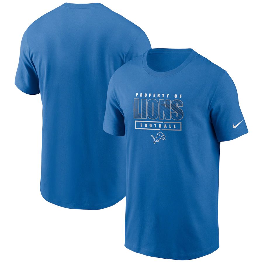 Detroit Lions Nike Team Property Of Essential T-Shirt Blue