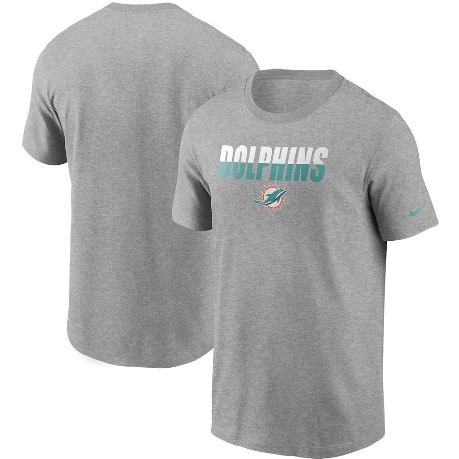 Miami Dolphins Nike Split T-Shirt Heathered Gray