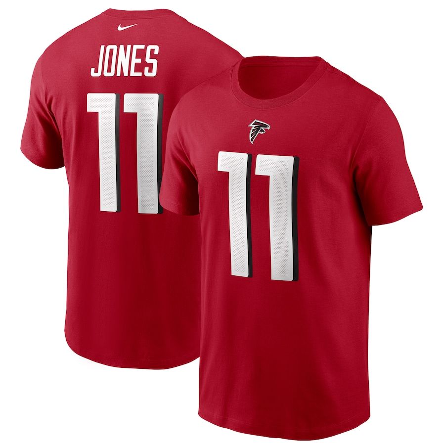 Atlanta Falcons #11 Julio Jones Nike Team Player Name & Number T-Shirt Red