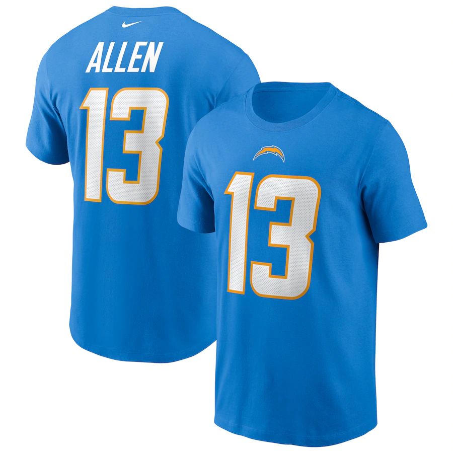 Los Angeles Chargers #13 Keenan Allen Nike Team Player Name & Number T-Shirt Powder Blue