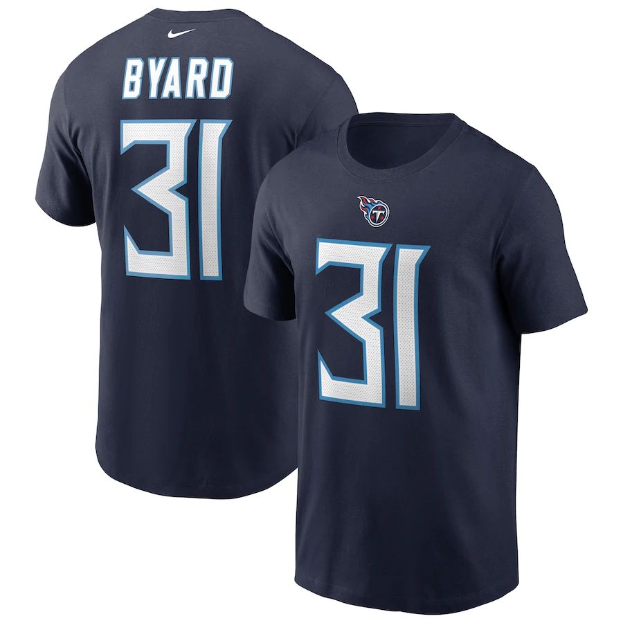 Tennessee Titans #31 Kevin Byard Nike Team Player Name & Number T-Shirt Navy