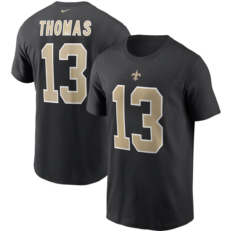 New Orleans Saints #13 Michael Thomas Nike Team Player Name & Number T-Shirt Black