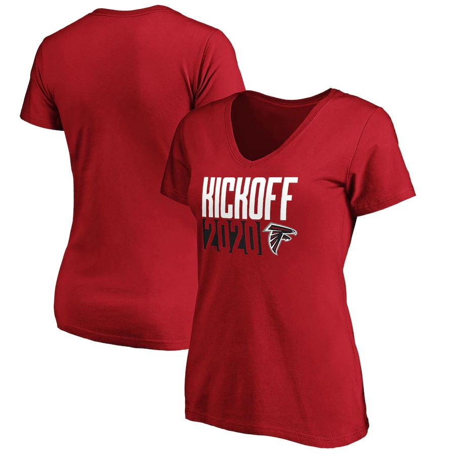 Atlanta Falcons Fanatics Branded Women's Kickoff 2020 V-Neck T-Shirt Red