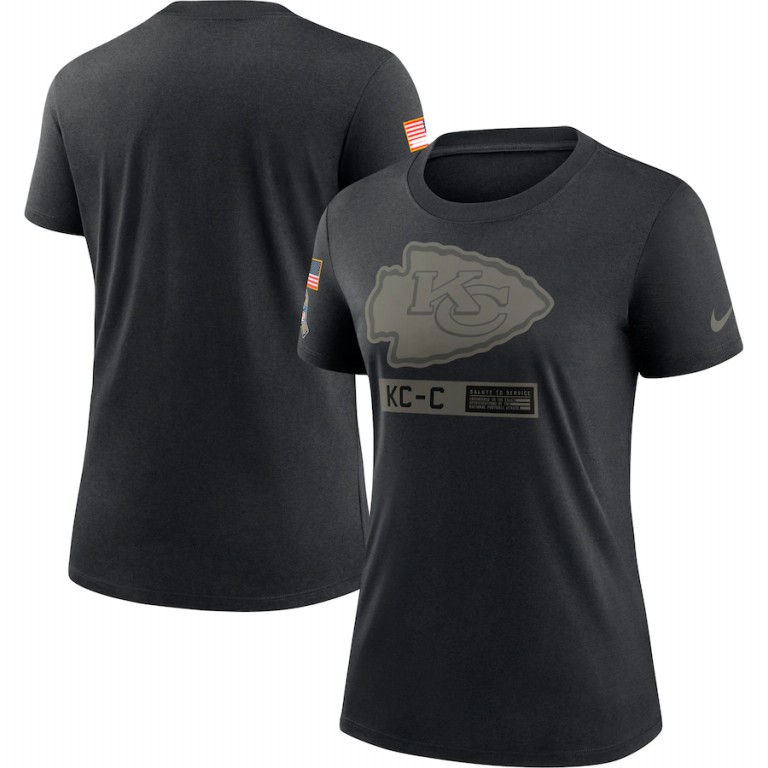 Kansas City Chiefs Nike Women's 2020 Salute To Service Performance T-Shirt Black