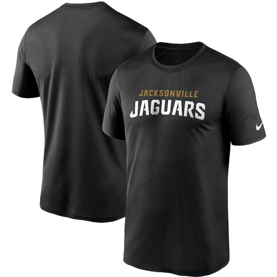 Jacksonville Jaguars Nike Fan Gear Legend Wordmark Performance T-Shirt Black