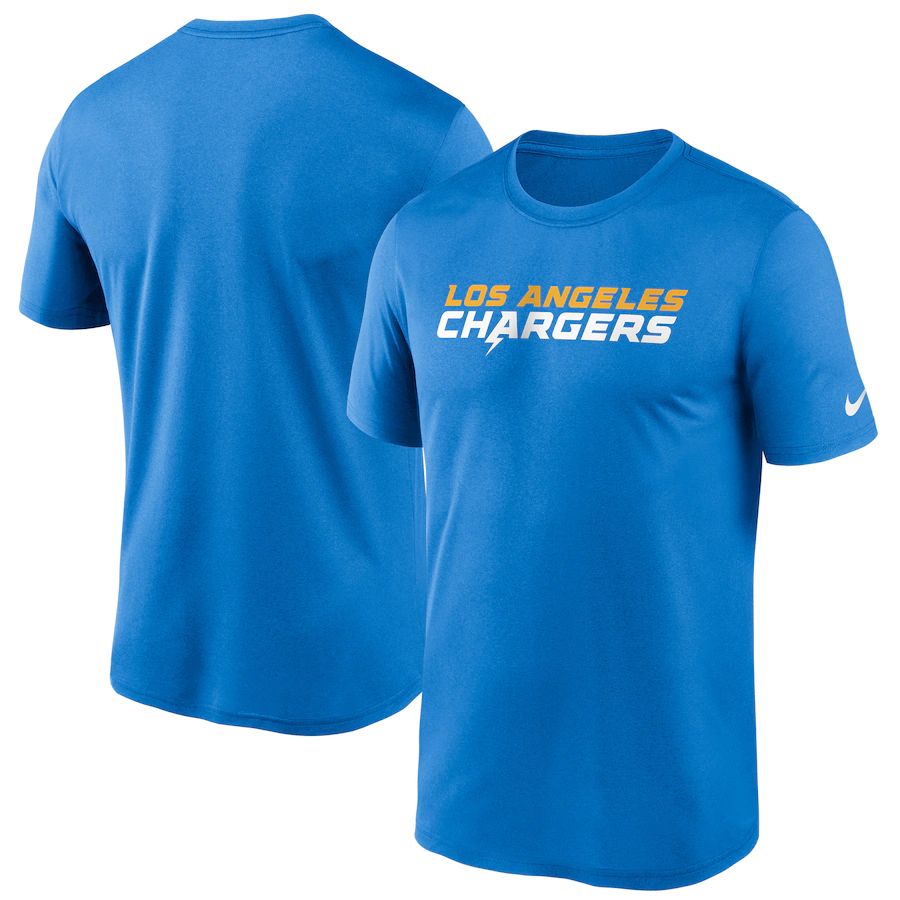 Los Angeles Chargers Nike Fan Gear Legend Wordmark Performance T-Shirt Powder Blue