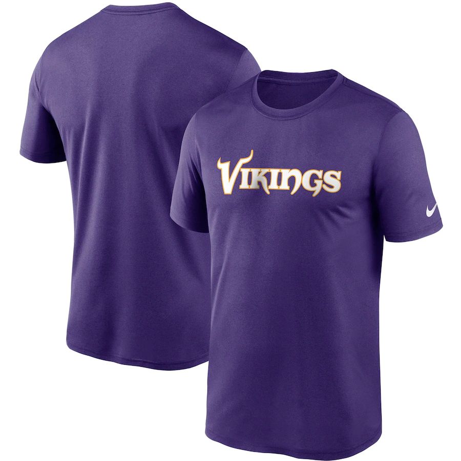 Minnesota Vikings Nike Fan Gear Legend Wordmark Performance T-Shirt Purple