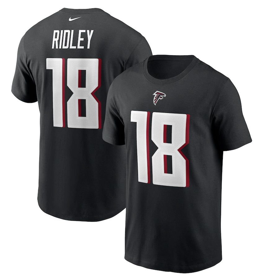 Atlanta Falcons #18 Calvin Ridley Nike Player Name & Number T-Shirt Black