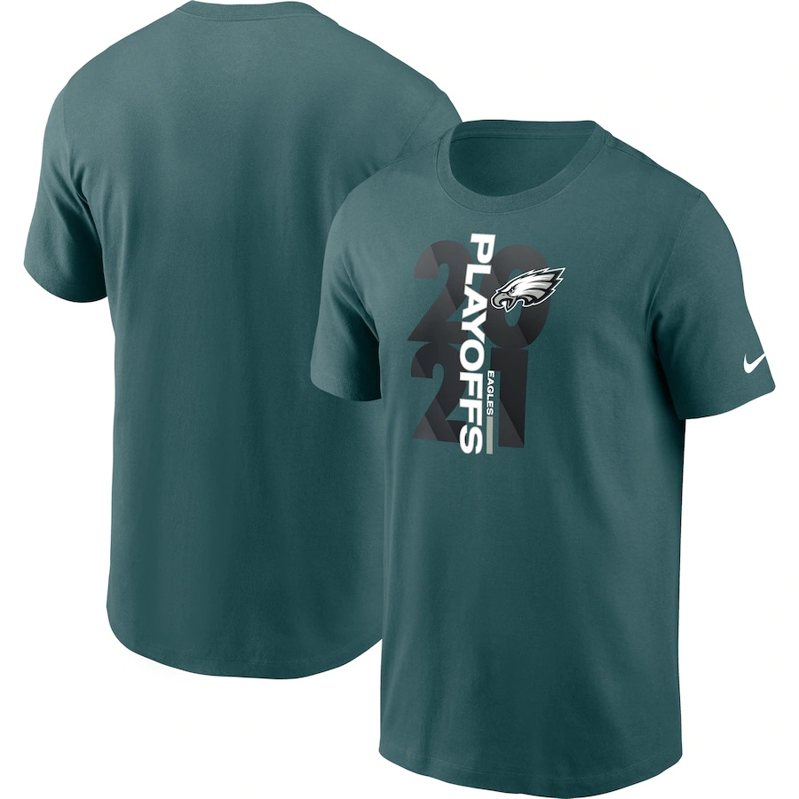Men's Philadelphia Eagles Nike Midnight Green 2021 NFL Playoffs Bound T-Shirt