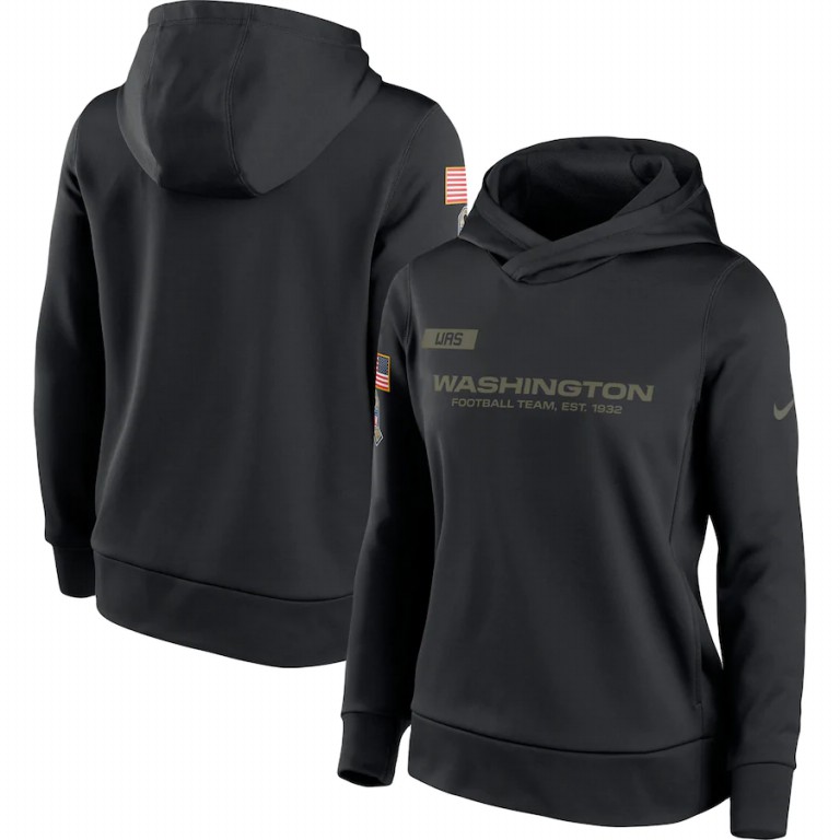 Washington Commanders Nike Women's 2020 Salute to Service Performance Pullover Hoodie Black