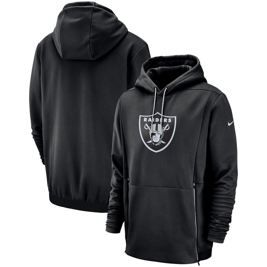 Las Vegas Raiders Nike Sideline Performance Player Pullover Hoodie Black