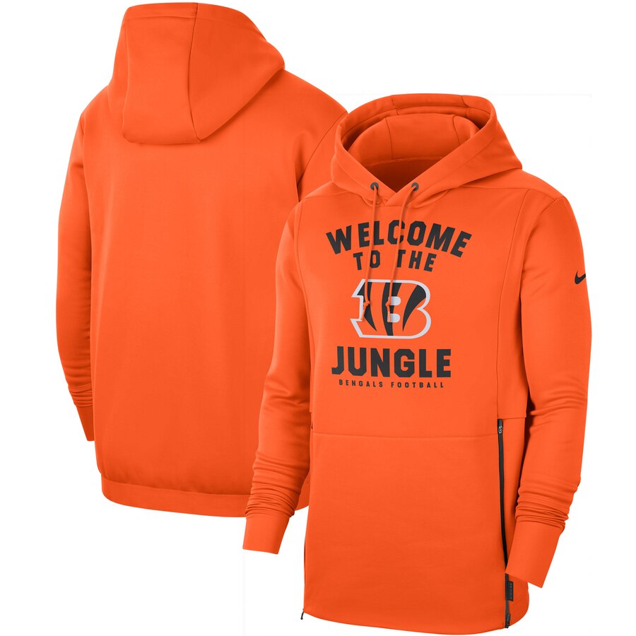 Cincinnati Bengals Nike Sideline Local Performance Pullover Hoodie Orange