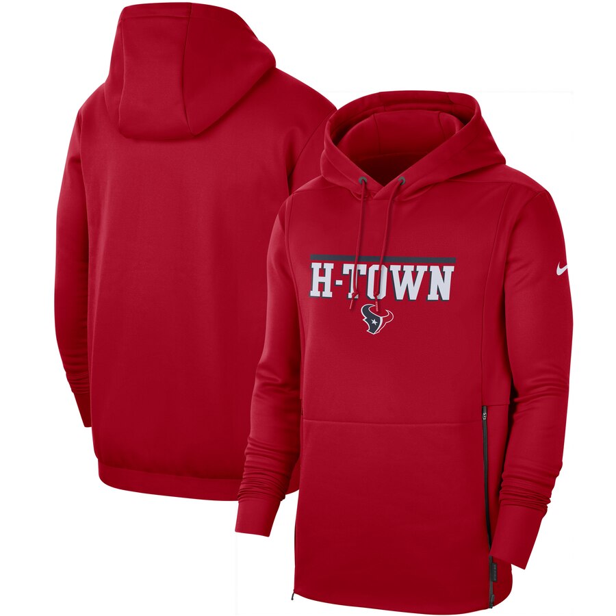 Houston Texans Nike Sideline Local Performance Pullover Hoodie Red