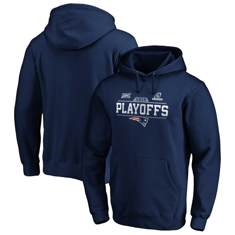 New England Patriots 2019 NFL Playoffs Bound Chip Shot Pullover Hoodie Navy