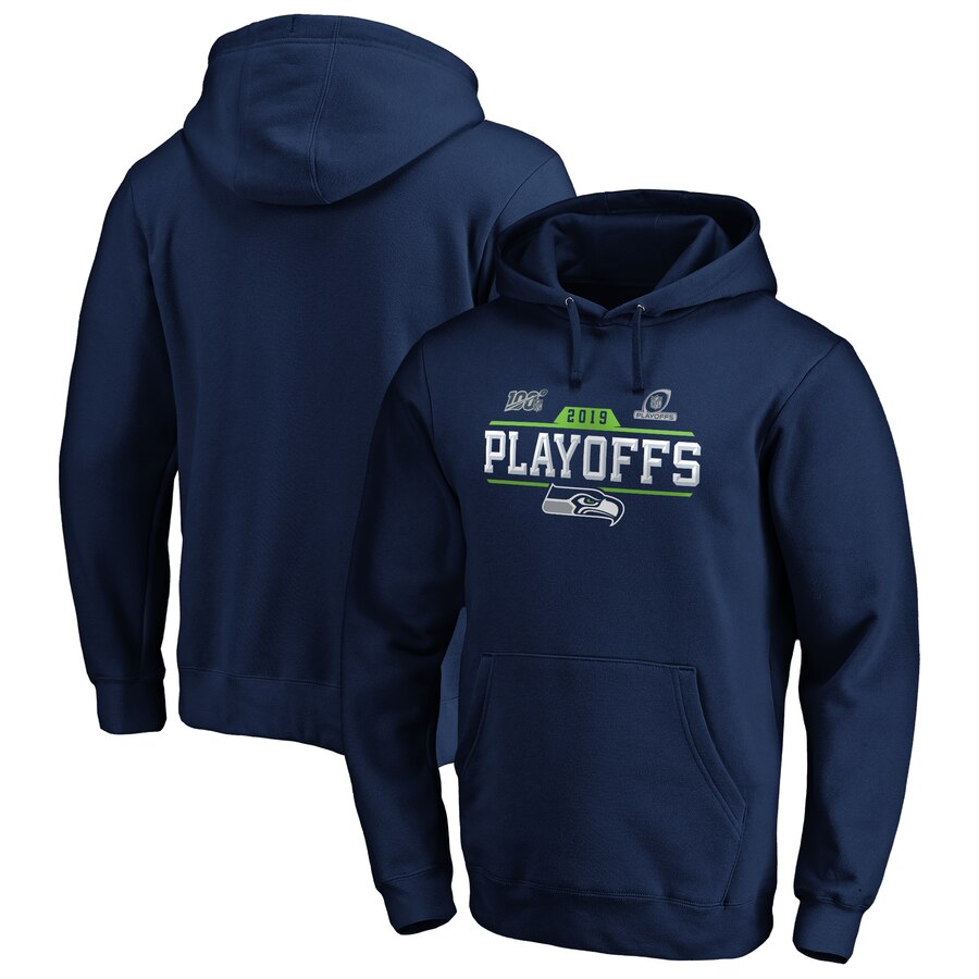 Seattle Seahawks 2019 NFL Playoffs Bound Chip Shot Pullover Hoodie College Navy