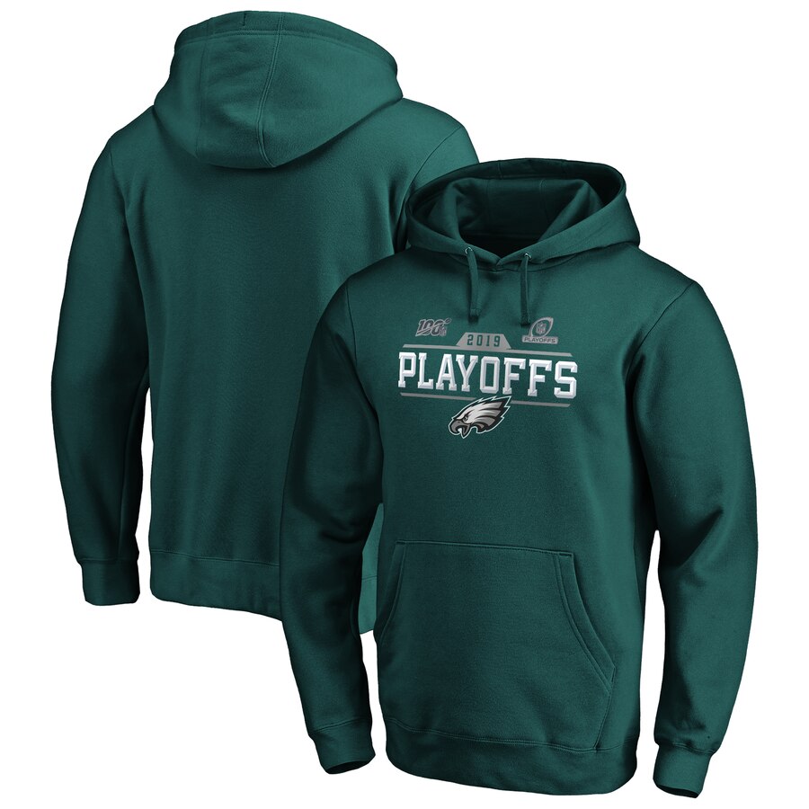 Philadelphia Eagles 2019 NFL Playoffs Bound Chip Shot Pullover Hoodie Midnight Green